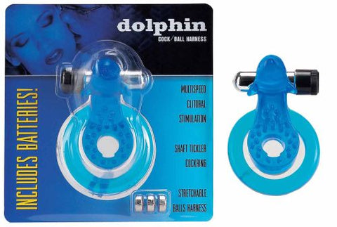 COCK/BALL HARNESS DOLPHIN BLUE