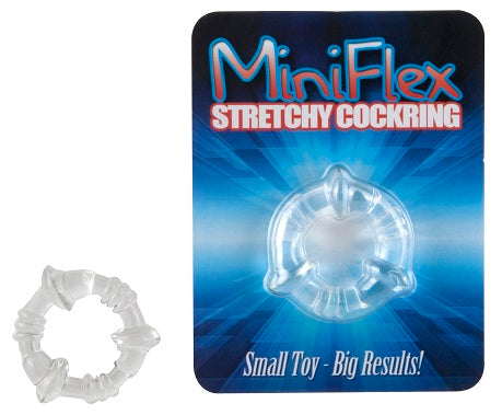 COCKRING MINI FLEX BEADED CLEAR