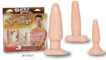 BUTT PLUG 3 SET FLAVORED VANILLA DIP