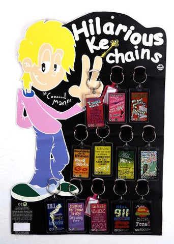 KEYRING CARDED 12 ASSTD