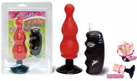 BUTT PLUG ROTATING 360 DEGREE 3-PLEASURES RED