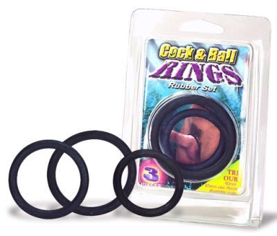 COCKRING RUBBER THREE RING SET ** BACK IN STOCK **