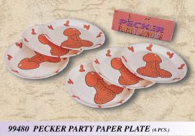 PECKER PARTY PAPER PLATE