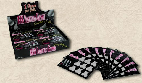 SCRATCHERS XXX LOTTO GAME TEN CARDS