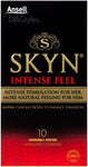 ANSELL LIFESTYLES SKYN INTENSE FEEL 10'S