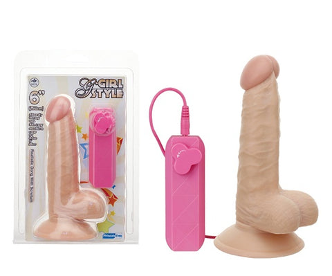 G GIRL STYLE 6" VIBRATING DONG