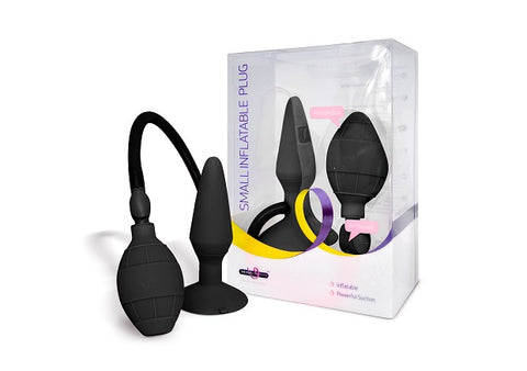 BUTT PLUG SMALL INFLATABLE BLACK